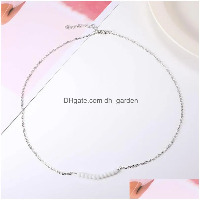 new arrival hoop crystal pendant necklace for women fashion elegant muliticolor silver gold chain necklace jewelry giftz