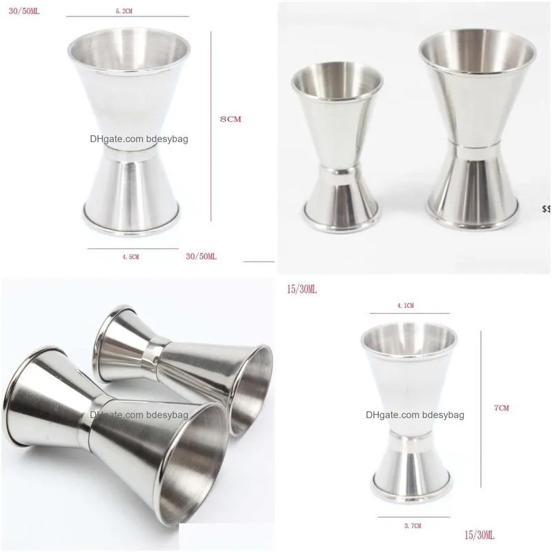 measuring cup cocktail liquor bar measuring cups stainless steel jigger bartender drink mixer rrb16275