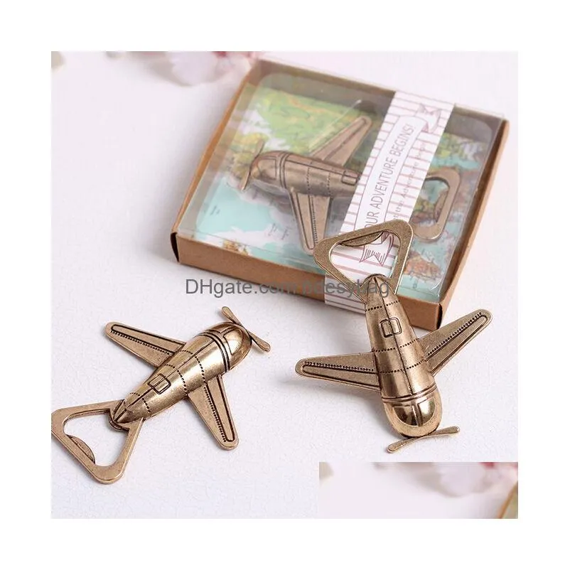 airplane opener helicopter beer bottle openers antique alloy plane shape bottle opener wedding party gift kitchen bar tool rrb16184