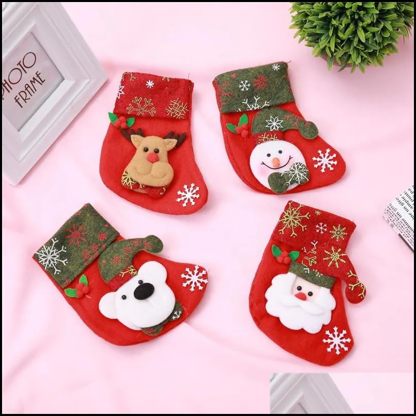 christmas candy stocking christmas trees stocking santa moose snowman xmas tree hanging decorations 28 styles christmas candy gift