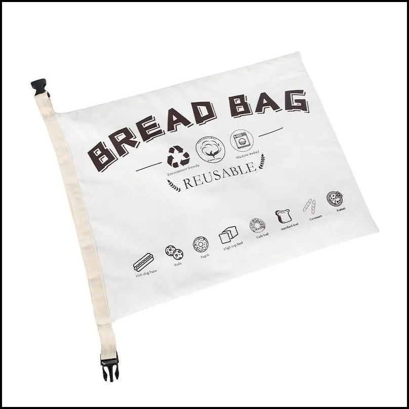 cotton bread bag reusable cotton bread toast baguette keep  storage bag bakery bread pouch cotton and linen