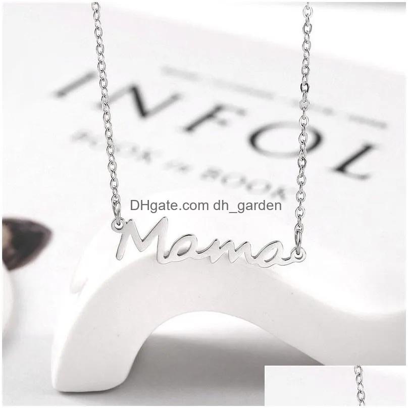 delicate letter mama necklace mothers love pendant jewelry best minimal necklace for moms mother birthday mothers day giftsz