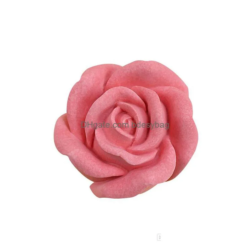 big silicone mold soap candle fondant making 3d rose flower shape diy pastry cake decoration baking tool
