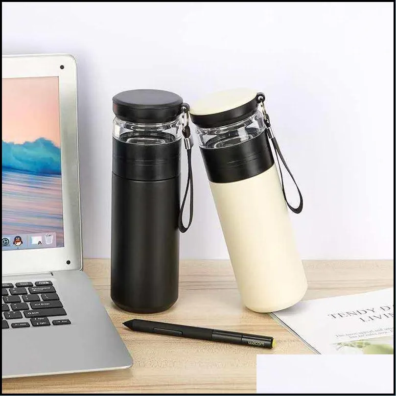 stainless steel thermos bottle tea water bottle portable water bottle with tea infuser 500ml adult tea thermos