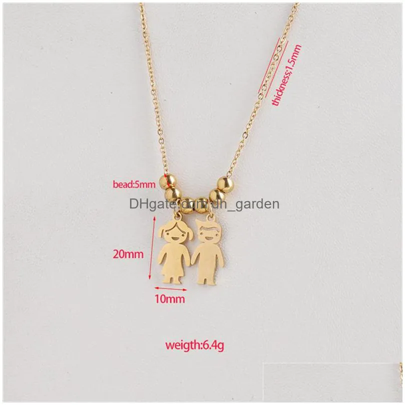 new arrival can be engraved stainless steel necklace silver gold 2020 custom boy girl pendant necklace for mother day jewelryz