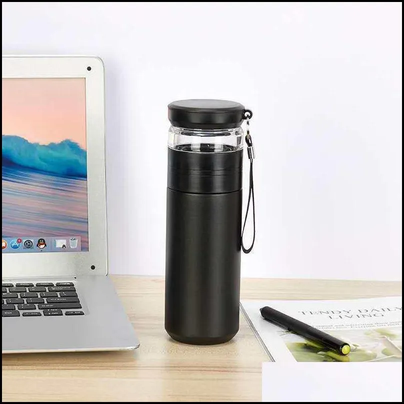 stainless steel thermos bottle tea water bottle portable water bottle with tea infuser 500ml adult tea thermos