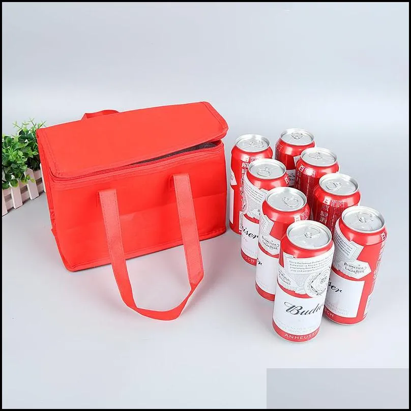 nonwoven can cooler bag portable ice pack food packing container dry ice insulated cooler bags thermal lunch delivery bags