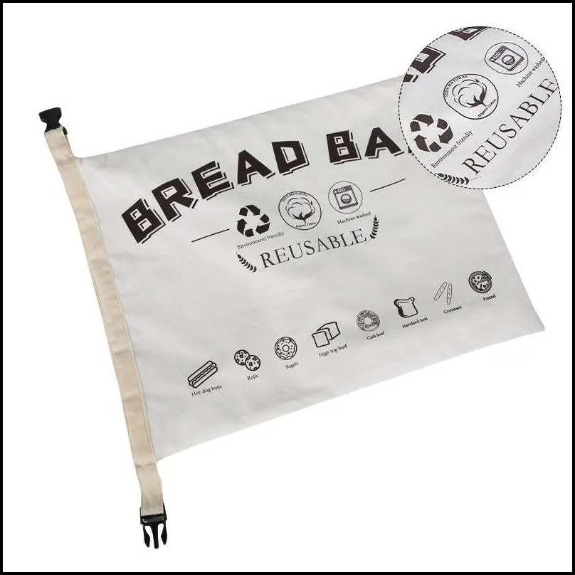 cotton bread bag reusable cotton bread toast baguette keep  storage bag bakery bread pouch cotton and linen