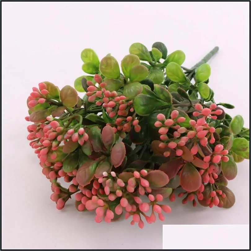 artificial milan fruit plants plastic milan grass plant wedding party new year home decoration accessories fake flower