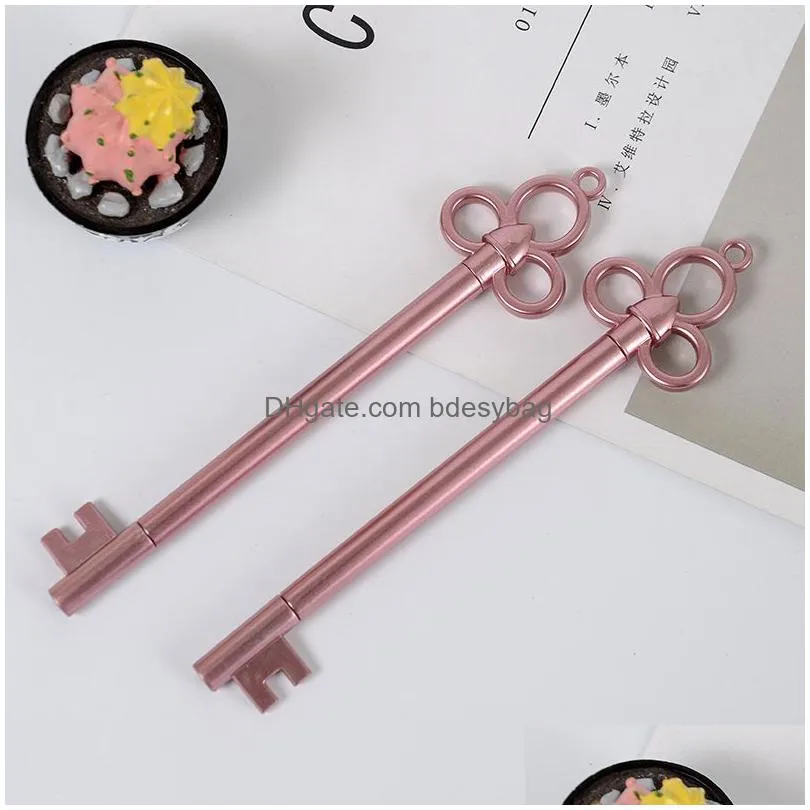 creative key shape neutral pen kawaii office stationery birthday party favor and gifts for kids children rrb15983