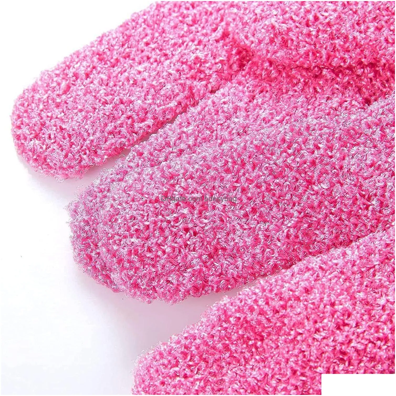 peeling glove scrubber five fingers exfoliating tan removal bath mitts soft fiber massage bath glove cleaner by sea rrb16203