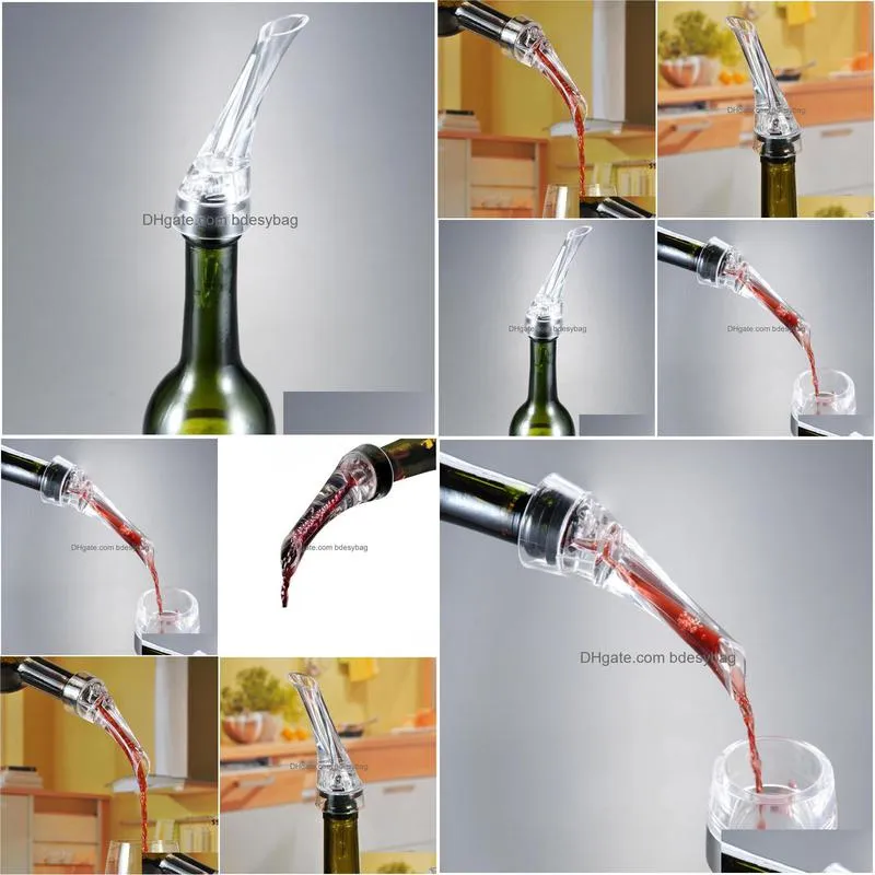 wine aerator pourer party supplies red wine accessories tools food safety grade with filter pourer rrb16244