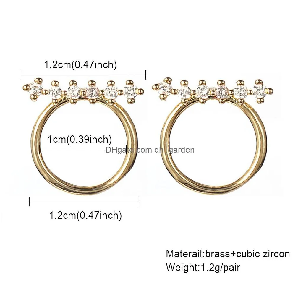 new arrival cubic zirconia hoop earring for women small round cz gold bridesmaid dangle earring wedding christmas gift jewelryy