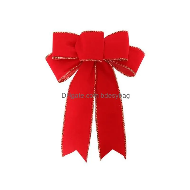 burlap christmas decorations bow handmade holiday gift tree decoration bows 9 colors rrb16529