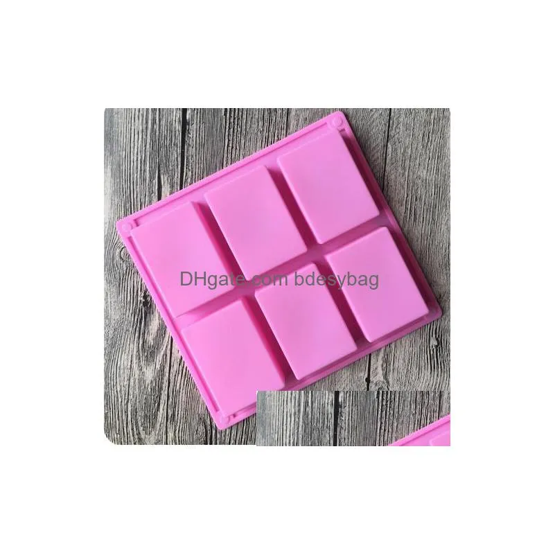 8x5.5x2.5cm square silicone baking mould cake pan molds handmade biscuit soap mold kd18