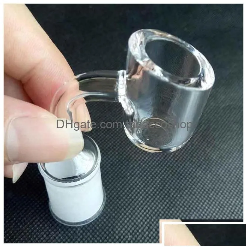 smoking pipes 4mm thick quartz banger accessories club domeless bucket nail 90/45 degree 10mm 14mm 18mm for hookahs glass water bong