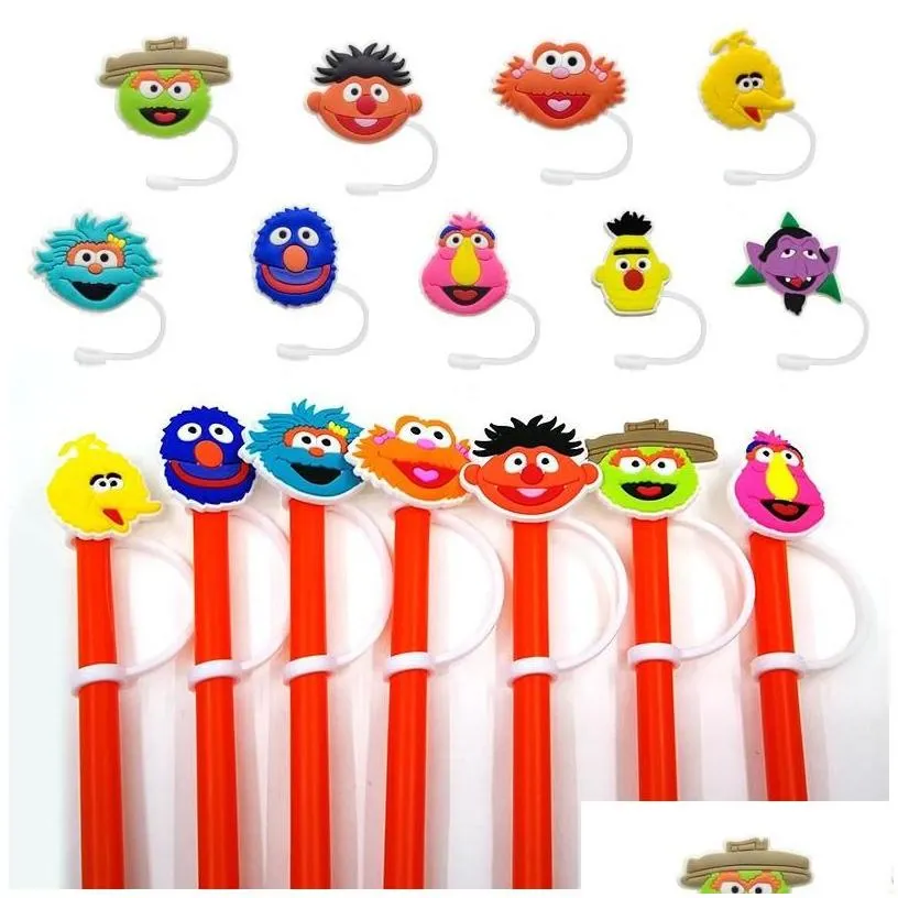 drinking straws custom cartoon sile st toppers accessories er charms reusable splash proof drinking dust plug decorative 8mm drop de