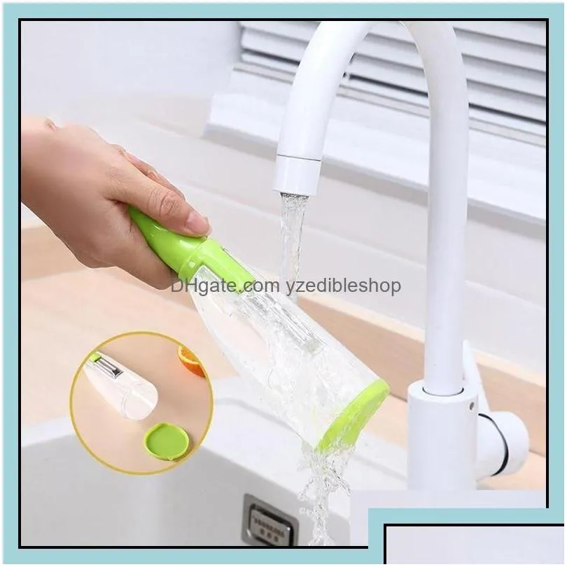 fruit vegetable tools mtifunctional storage type peeling knife with tube peeler  supplies household drop delivery home garden