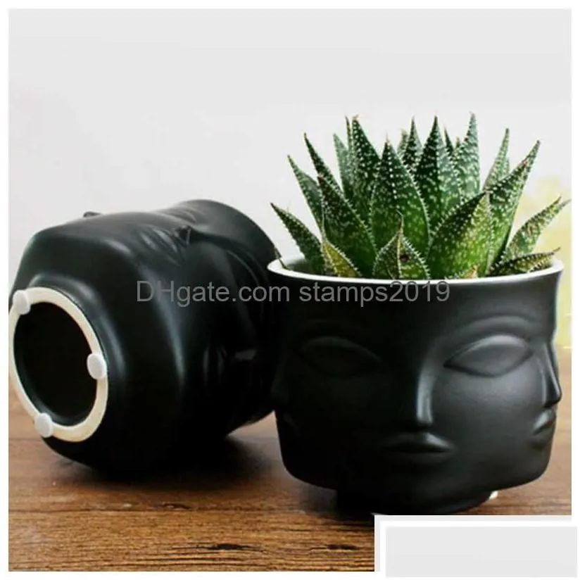 planters pots jonathan adler dora maar musa flowers muse noir storage salad bowl man face flower vase home decoration drop deliver