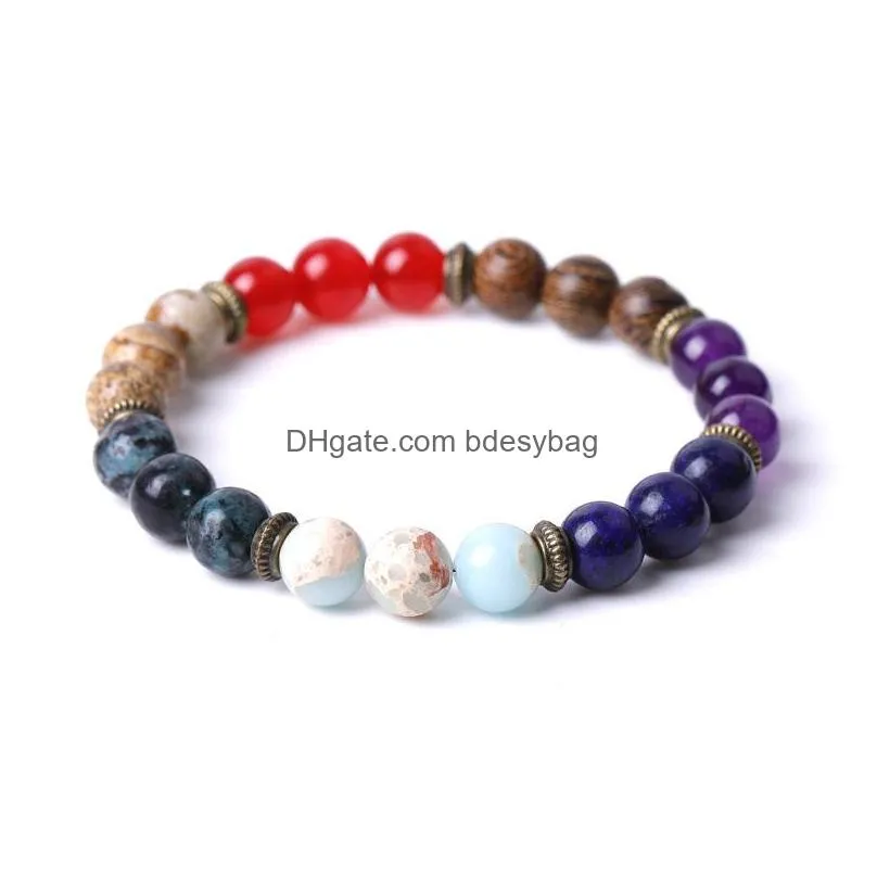 mix and match assorted lots stone beads bracelet women men yoga hand string jewelry friendship gift