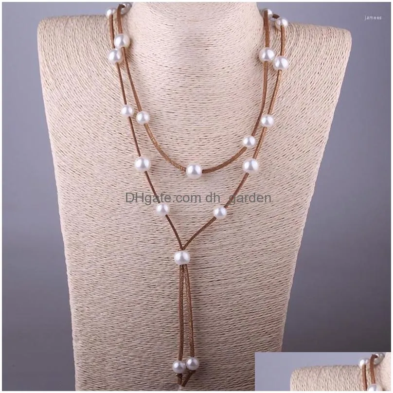 pendant necklaces moodpc bohemian jewelry plastic pearl shiny multi rope long necklace for women holiday gift