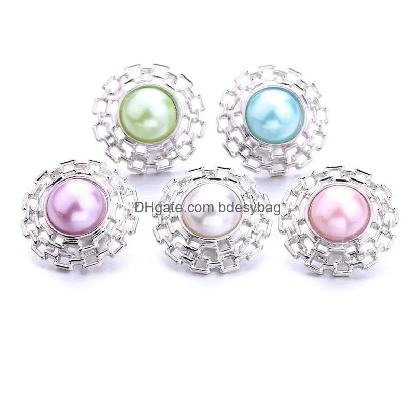 candy colors acrylic snap button charms women jewelry findings 18mm metal snaps buttons diy bracelet jewellery wholesale