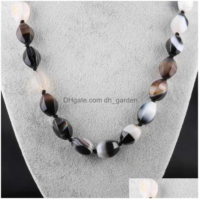 pendant necklaces wholesale natural stone necklace agates quartz 23 colors optional 10x14mm 18 inches