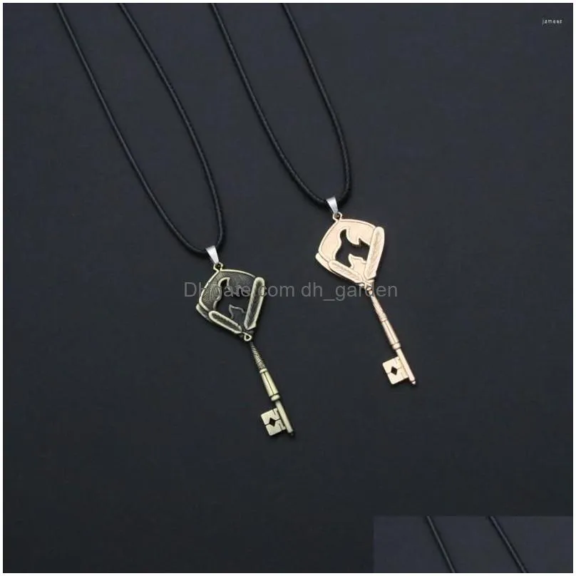 pendant necklaces game tears of themis cosplay necklace luke pearce key vintage for women men choker jewelry accessories