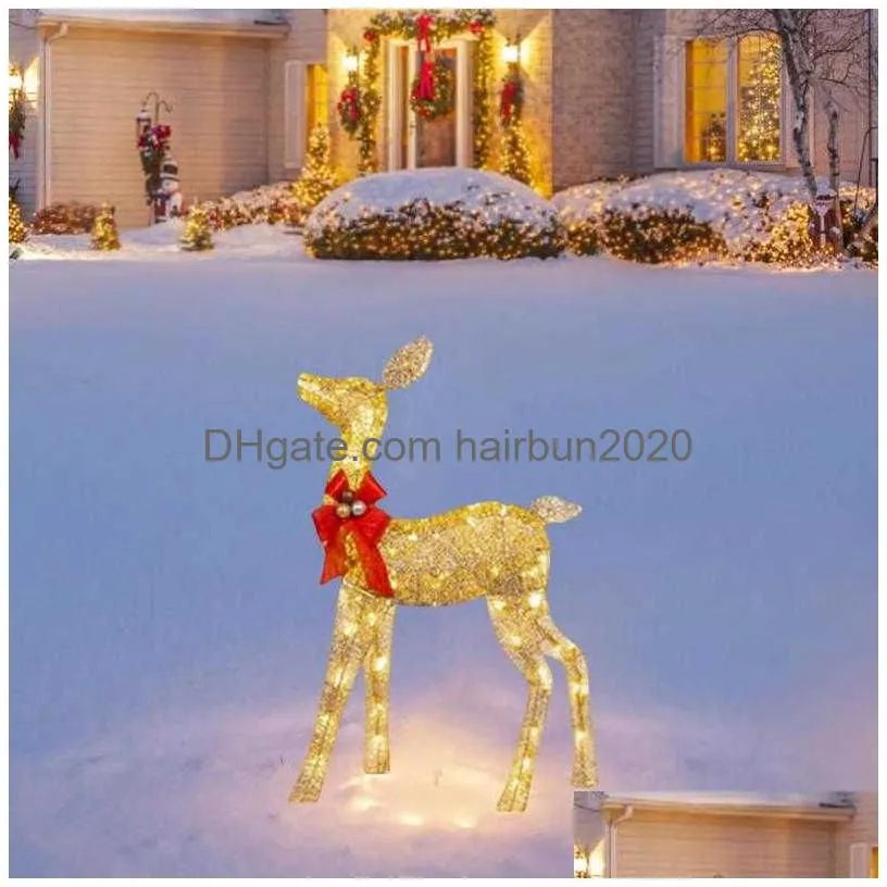 christmas reindeer elk led light decoration luminous sculptures garden lawn outdoor yard ornaments christmas decor