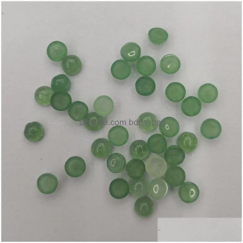 4mm flat back quartz loose stone round cab cabochons chakras beads for jewelry making healing crystal wholesale