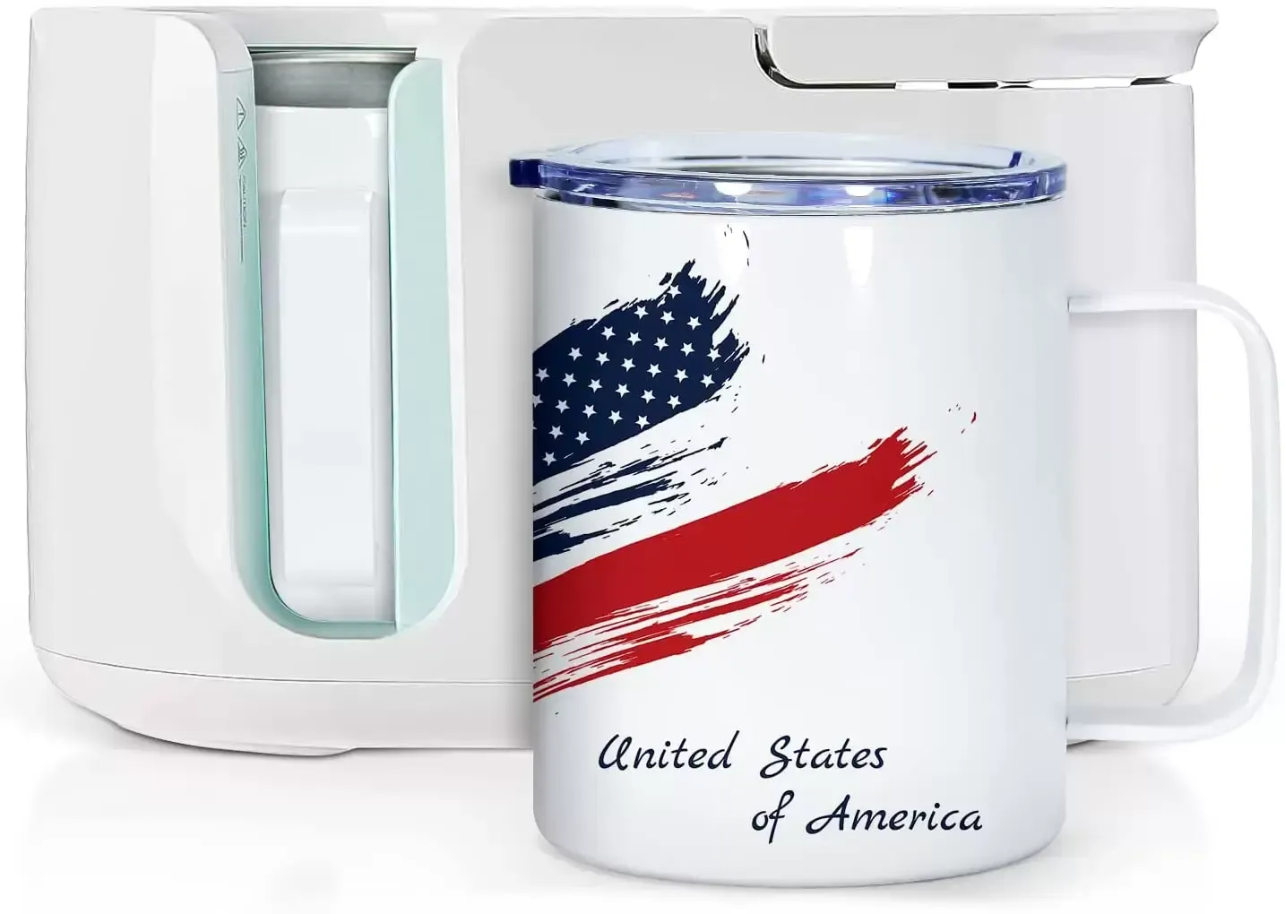 12 oz Sublimation Mugs Blanks Stainless Steel Tumblers with Handle and Sliding Lid Coating Fit for Cricut Mug Press Machine 0422