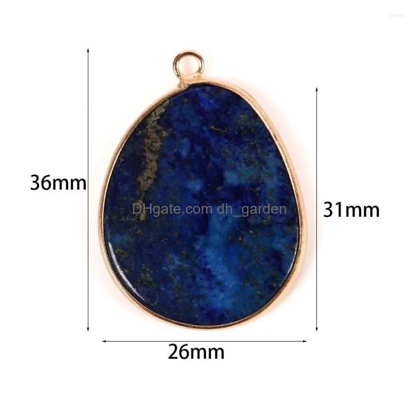 pendant necklaces natural stone charms drop round shape pendants for jewelry making diy crafts necklace earring accessories handmade