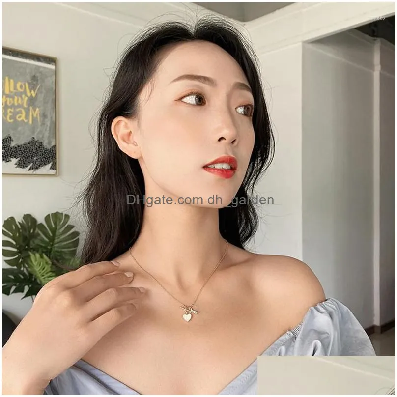 pendant necklaces women girls arrows heart necklace alloy leisure elegant clavicle chain jewelry accessories ideal gift