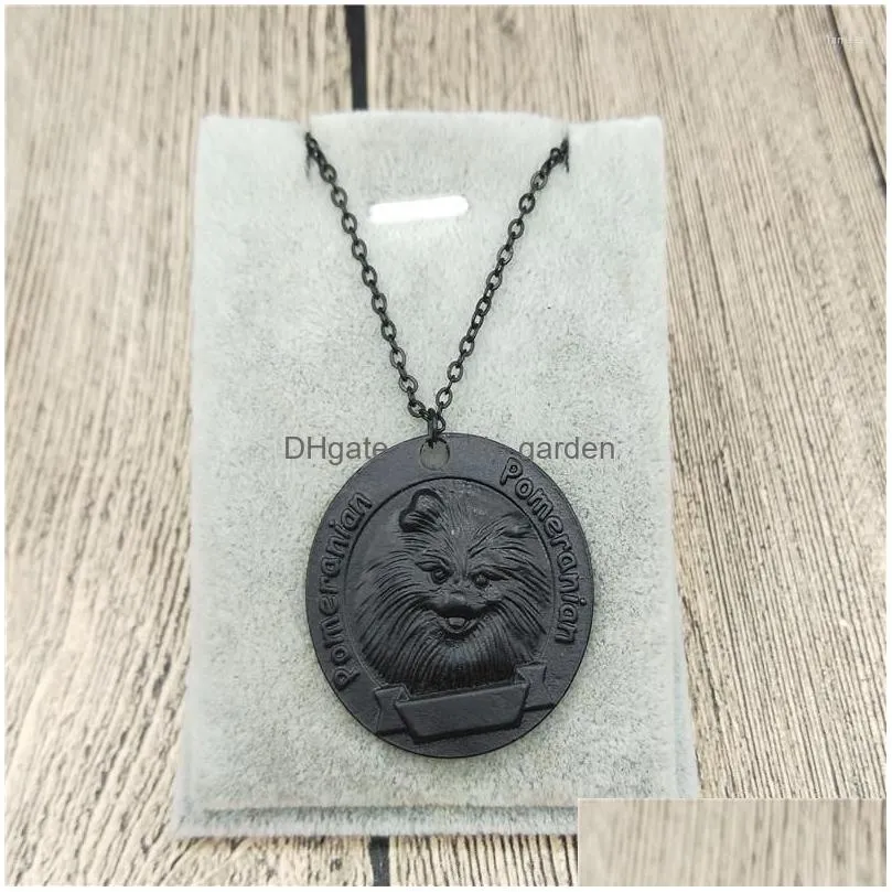 pendant necklaces vintage retro pomeranian necklace high quality women dog jewelry