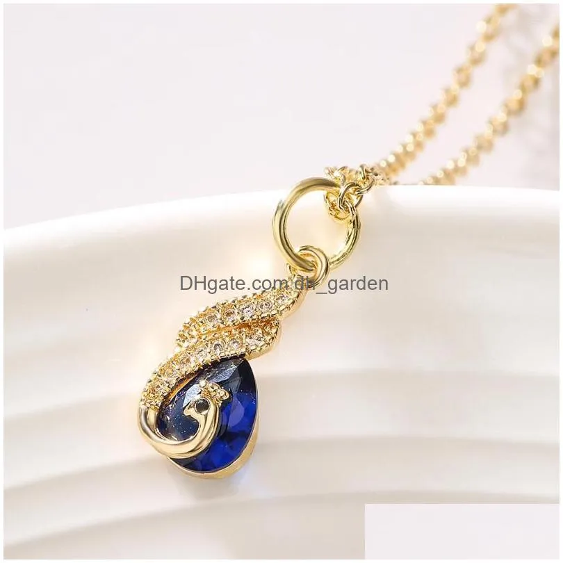 pendant necklaces mafisar trendy minimalist high quality mini peacock necklace gold plated zircon delicate womens party jewelry