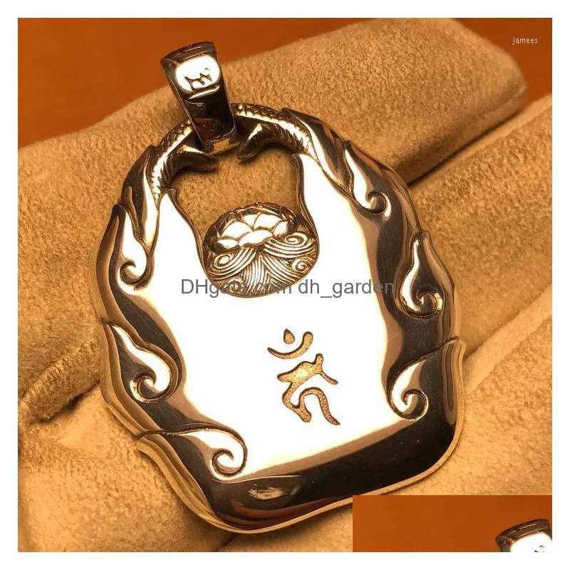 pendant necklaces hx fudo mingwang tag mens pure handmade is a chicken birthright buddha couple pendants for women iced out man