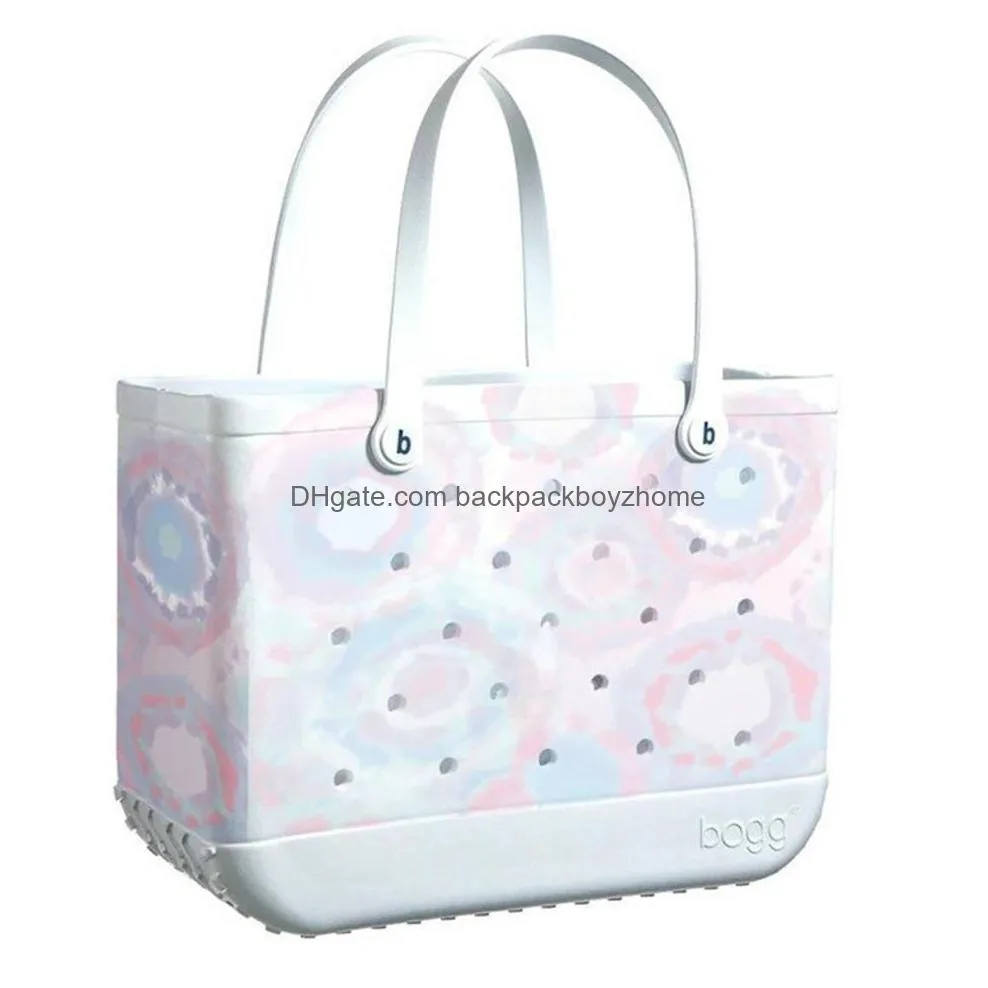 waterproof woman eva tote large shopping basket bags washable beach silicone bogg bag purse eco jelly candy lady handbags 253