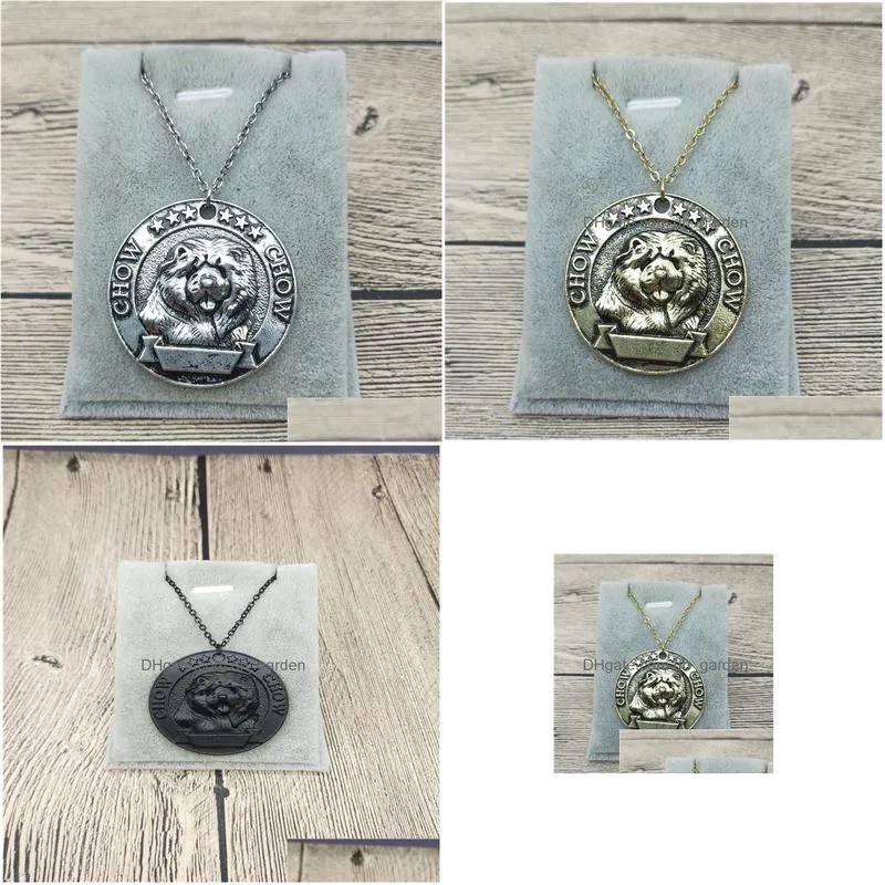 pendant necklaces chow necklace classic style pet jewellery fashion animal dog women