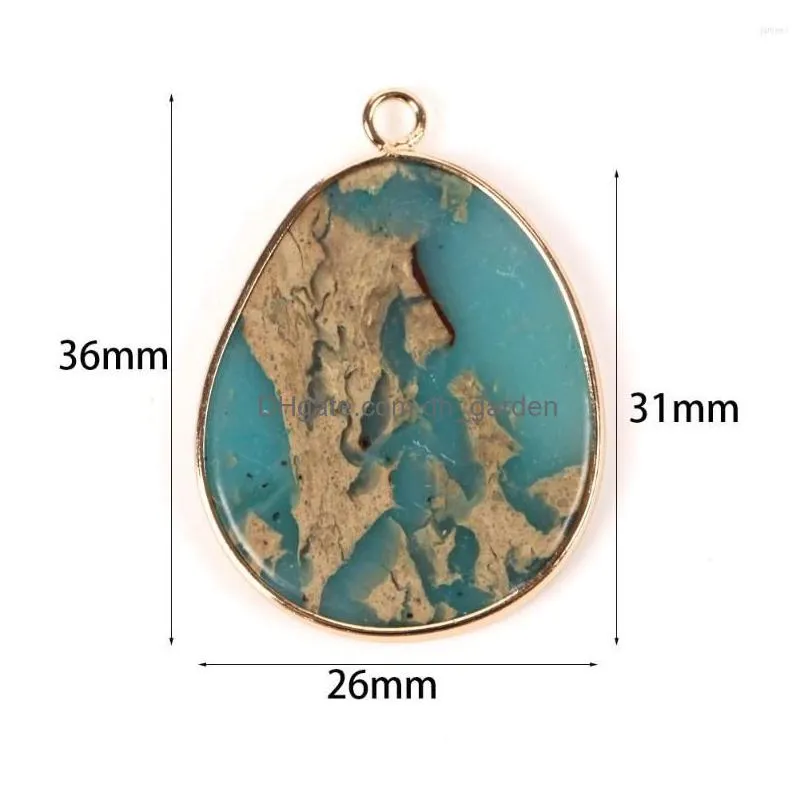 pendant necklaces natural stone charms drop round shape pendants for jewelry making diy crafts necklace earring accessories handmade