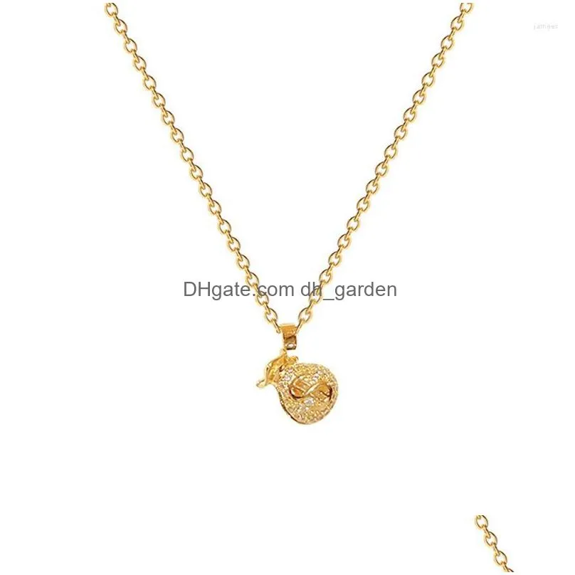 pendant necklaces 3d year purse zircon nimble lucky love heart mothers day wallet necklace woman girl wedding blessing jewelry