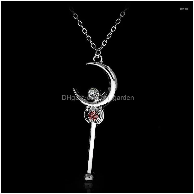 chains star moon necklace anime jewelry accessories girl pendant neclace gift for daughter kids colar