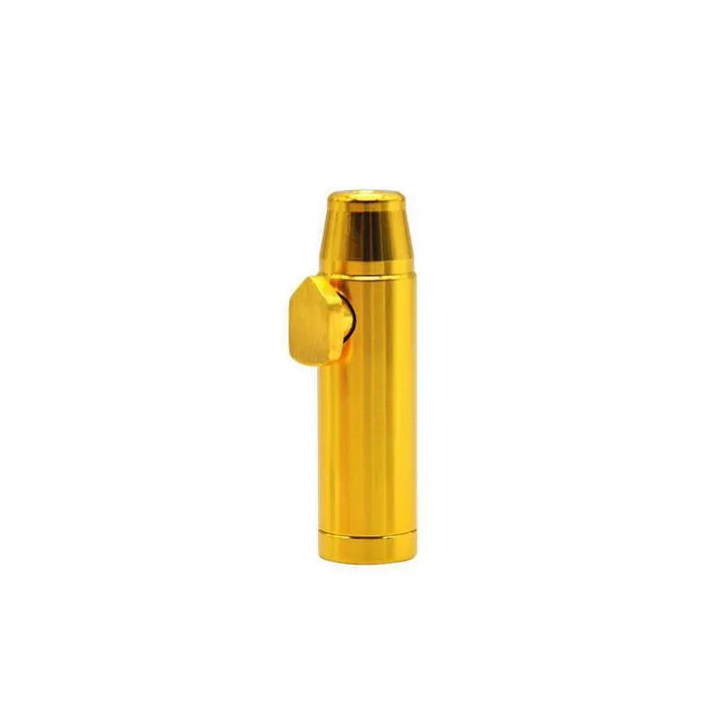  1pc 19mmx53mm metal snuff dispenser bullet rocket snorter sunff snorter sniffer portable aluminum alloy