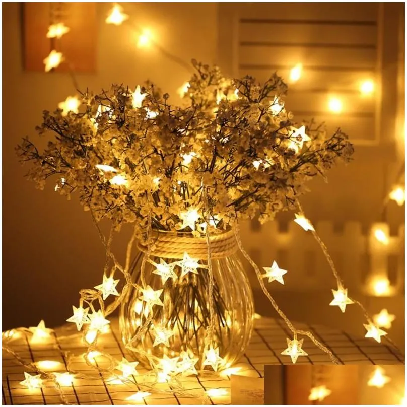 strings beiaidi 400pc/800pc stars fairy led string christmas garland light outdoor holiday wedding patio party xmas festoon