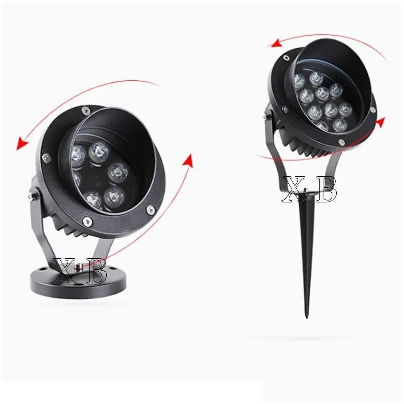 lawn lamps tree light garden lamp led waterproof ip65 landscape spotlight underground terrace 6w 10w 12w ac85265v