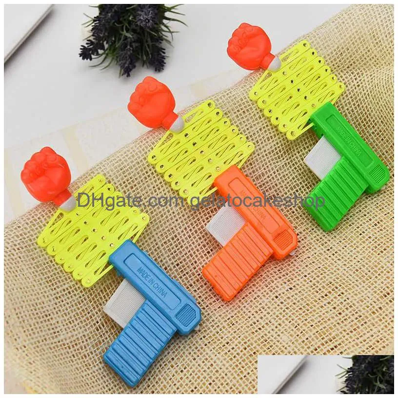  retractable fist shooter trick toy gun funny child kids plastic party festival gift for fun classic elastic telescopic fist toy