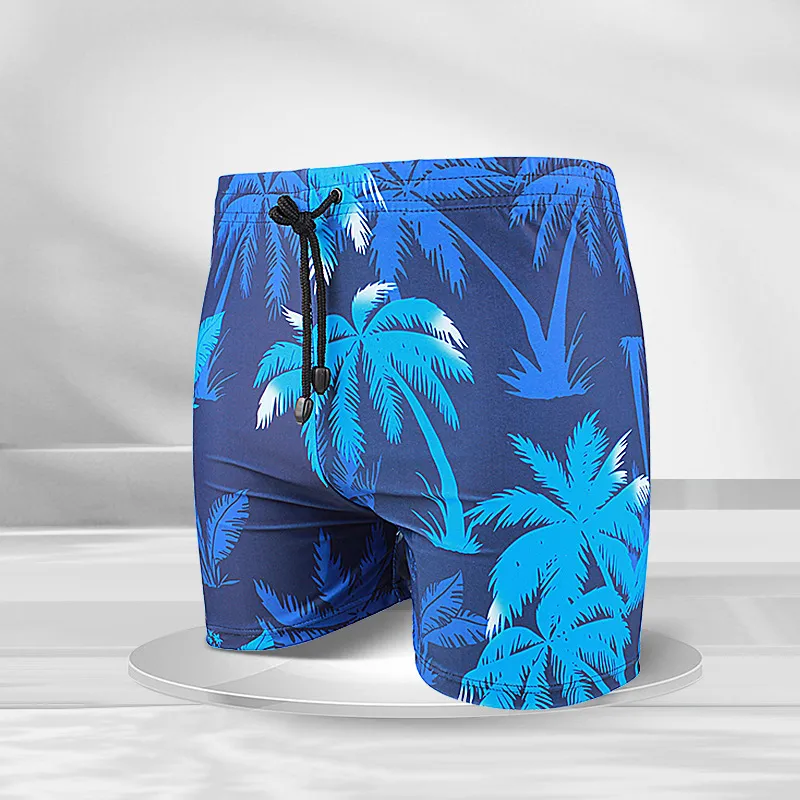Men's Swimwear Men's Printed Wide Waisted Swimming Trunks Beach Pants Large Swimming Trunks Quick Drying Shorts