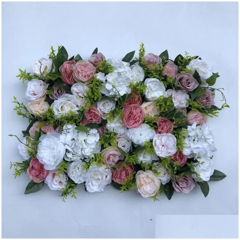 artificial flower wall panels pink rose white hydrangeas and greenly fake flowers gypsophila with event gy857 decorative wreaths