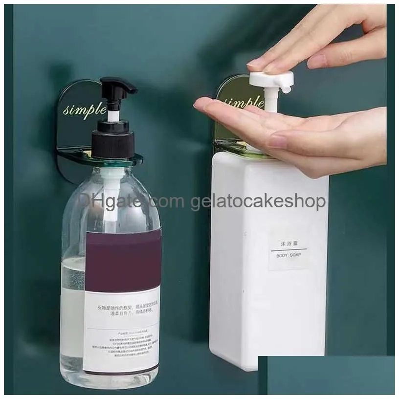  multipurpose shampoo gel bottle holder wallmounted self adhesive soap bottle stand diameter adjustable hanger hook traceless