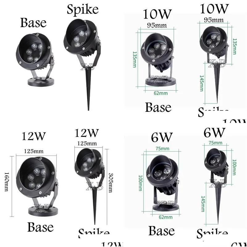 lawn lamps tree light garden lamp led waterproof ip65 landscape spotlight underground terrace 6w 10w 12w ac85265v