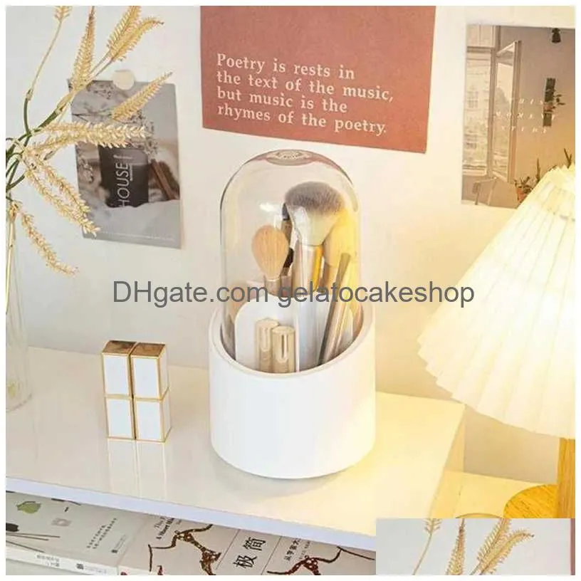 360rotating makeup organizer make up brush holder for cosmetic storage box lipstick eyeshadow pencil eye shadow organizer